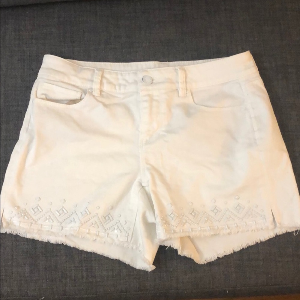 WHBM Studded White Shorts Sz 2